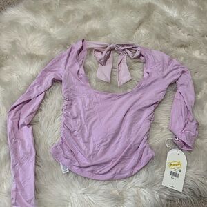NWT Blogilates love story Lavender Long Sleeve Top